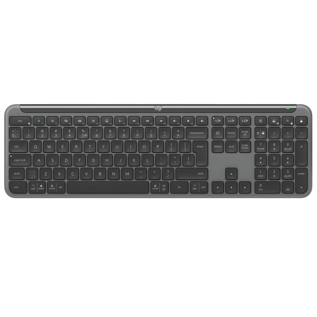 Клавiатура бездротова Logitech Signature Slim K950 US Graphite USB (920-012465)