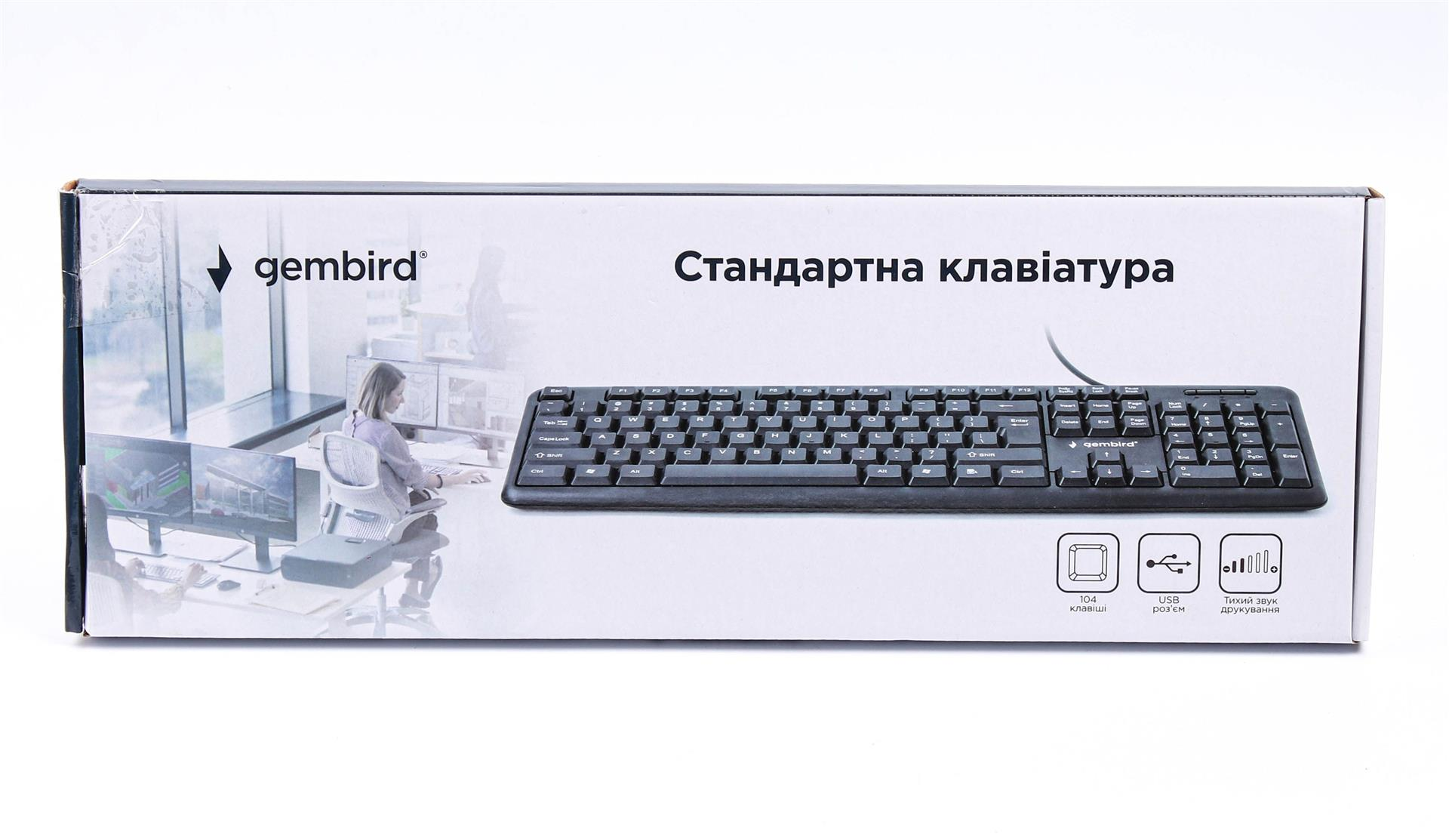 Клавіатура Gembird KB-U-103-UA Ukr Black