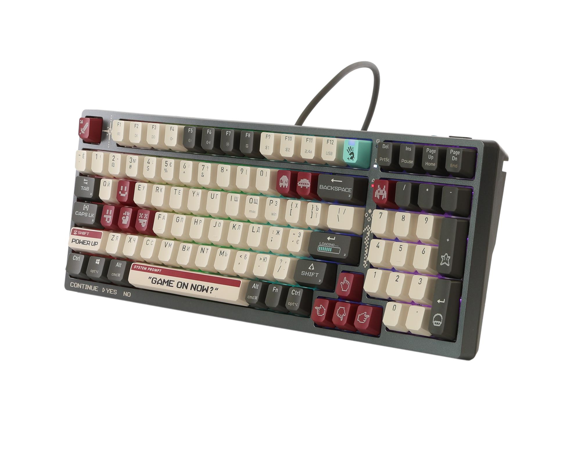 Клавіатура бездротова Bloody WS98 Pixels Red