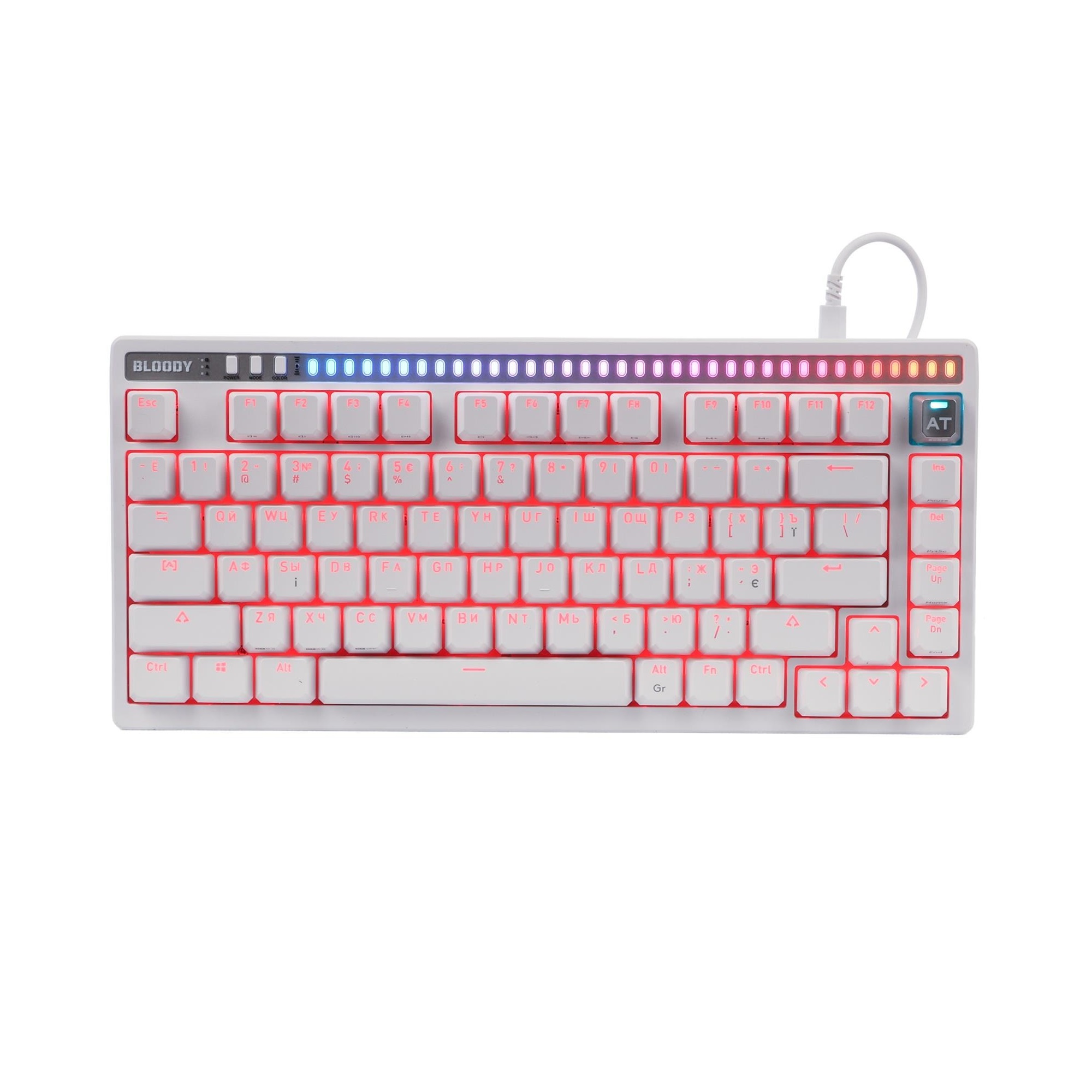 Клавіатура Bloody AT75 White
