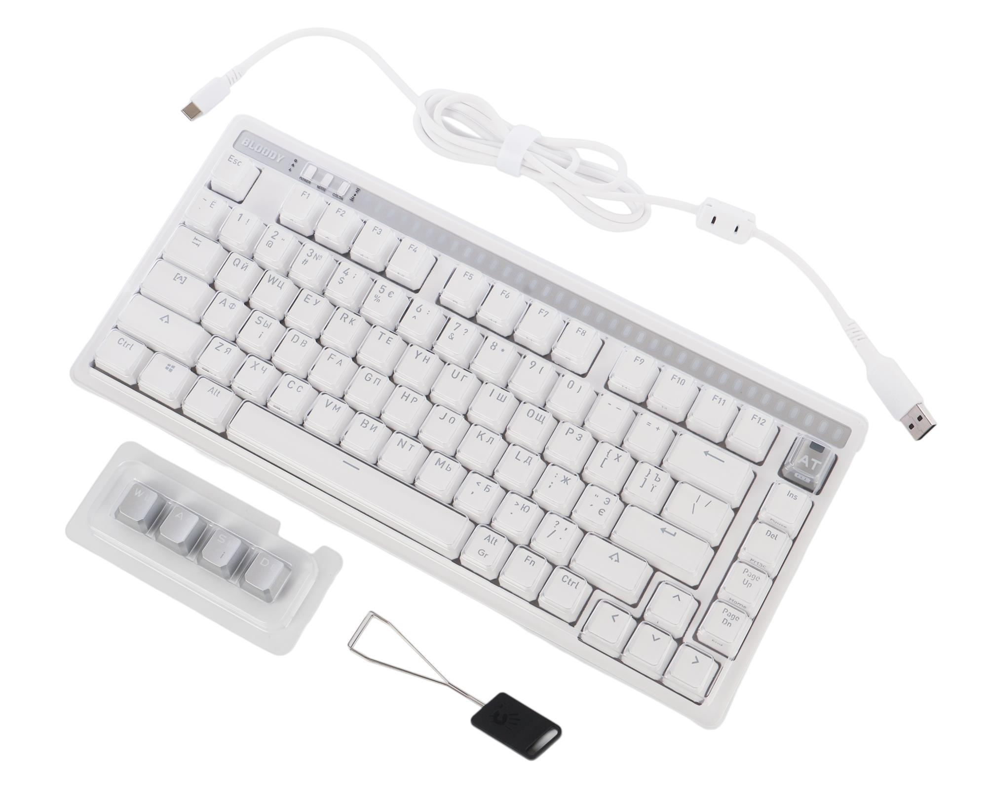 Клавіатура Bloody AT75 White