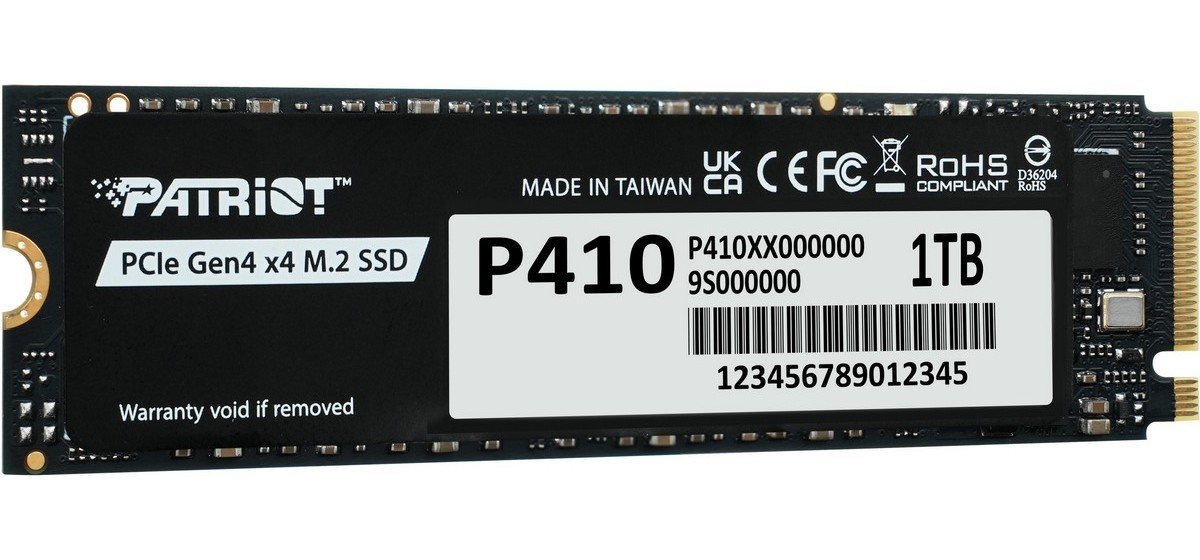 Накопичувач SSD 1TB Patriot P410 M.2 2280 PCIe NVMe 4.0 x4 TLC (P410P1TBM28H)